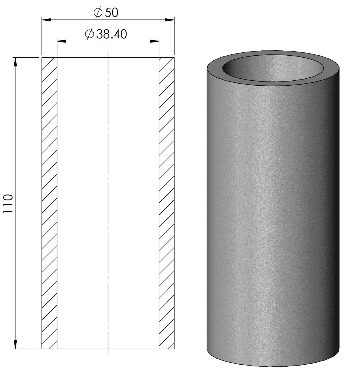 Glass Fibre Filter Element 38/50-110-40S - Box of 10