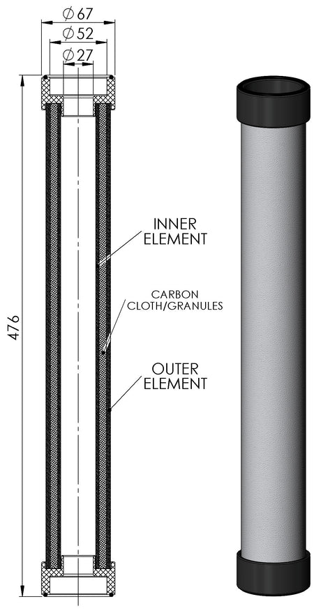 Vapour Adsorption Cartridges