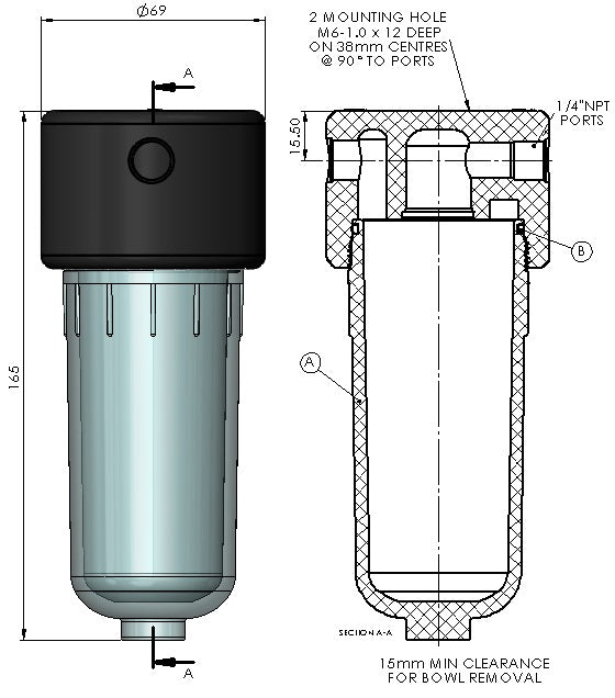 Water Trap Model 750NL-WT
