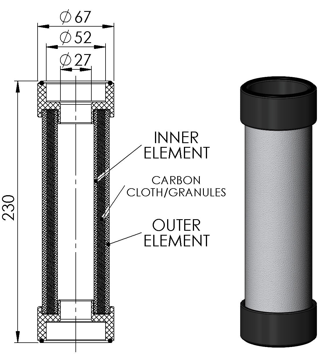 Vapour Adsorption Cartridges