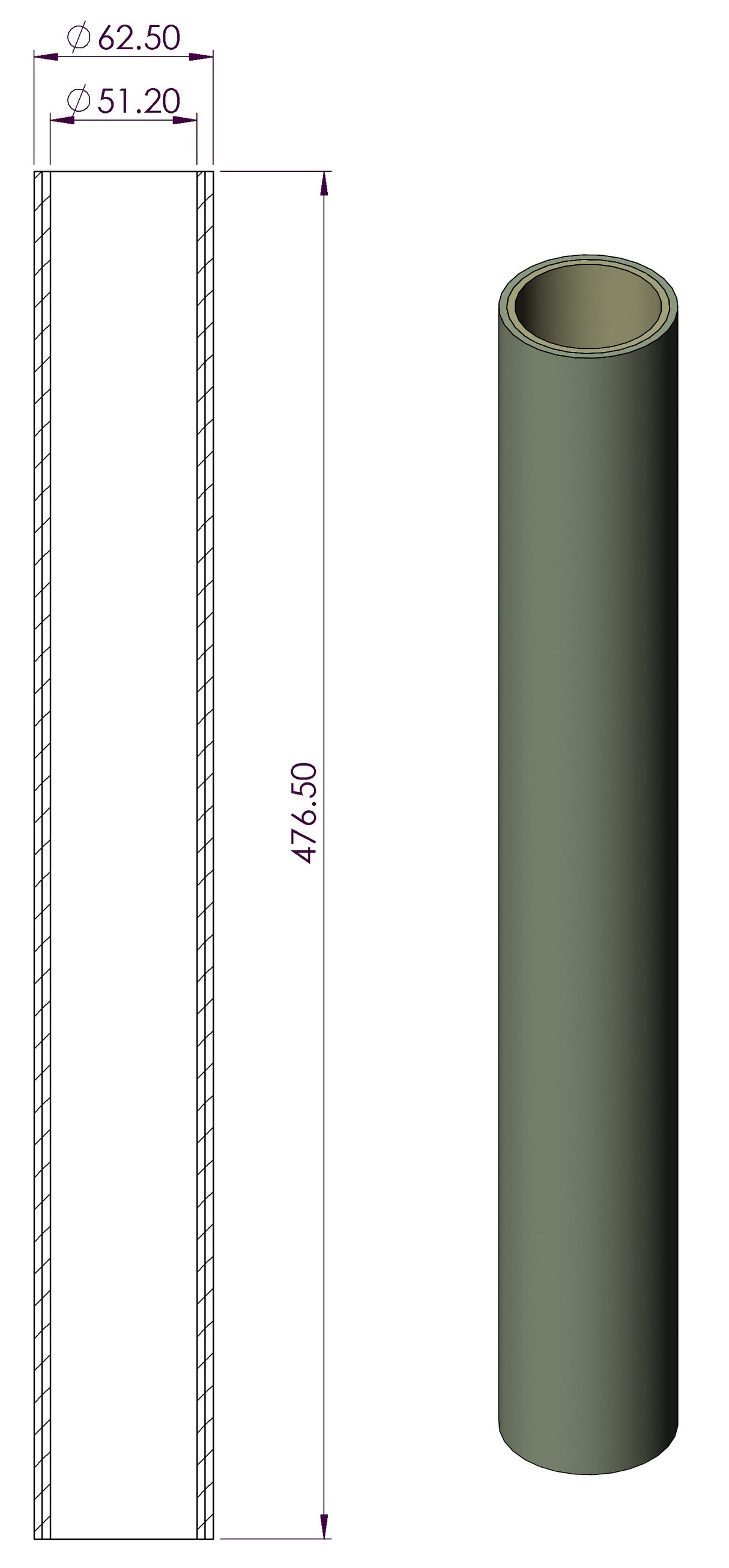 Coalescing Glass Fibre Filter Element (Silica - Up to 500ºC)